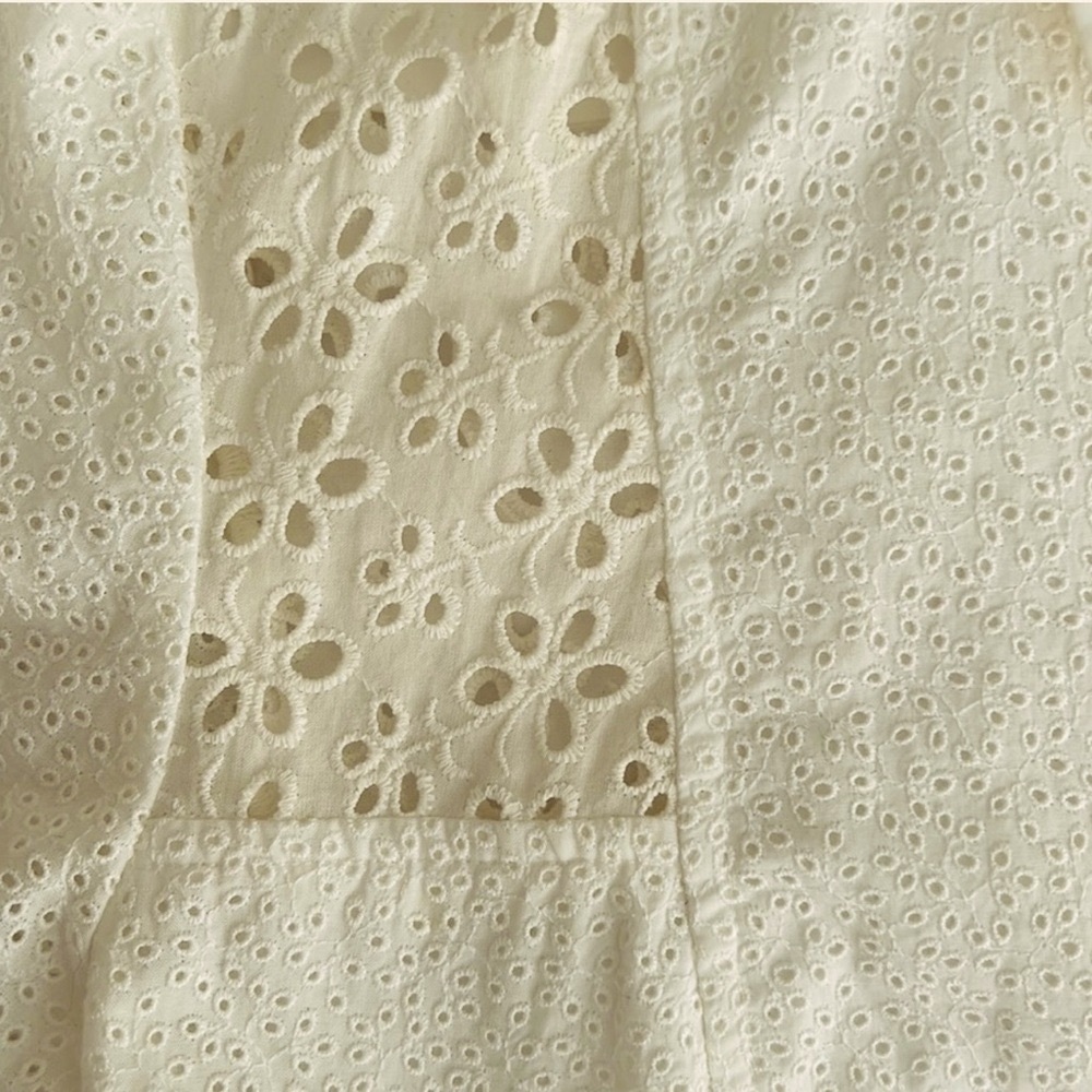 Tory Burch White Patchwork Eyelet Dress - image 6